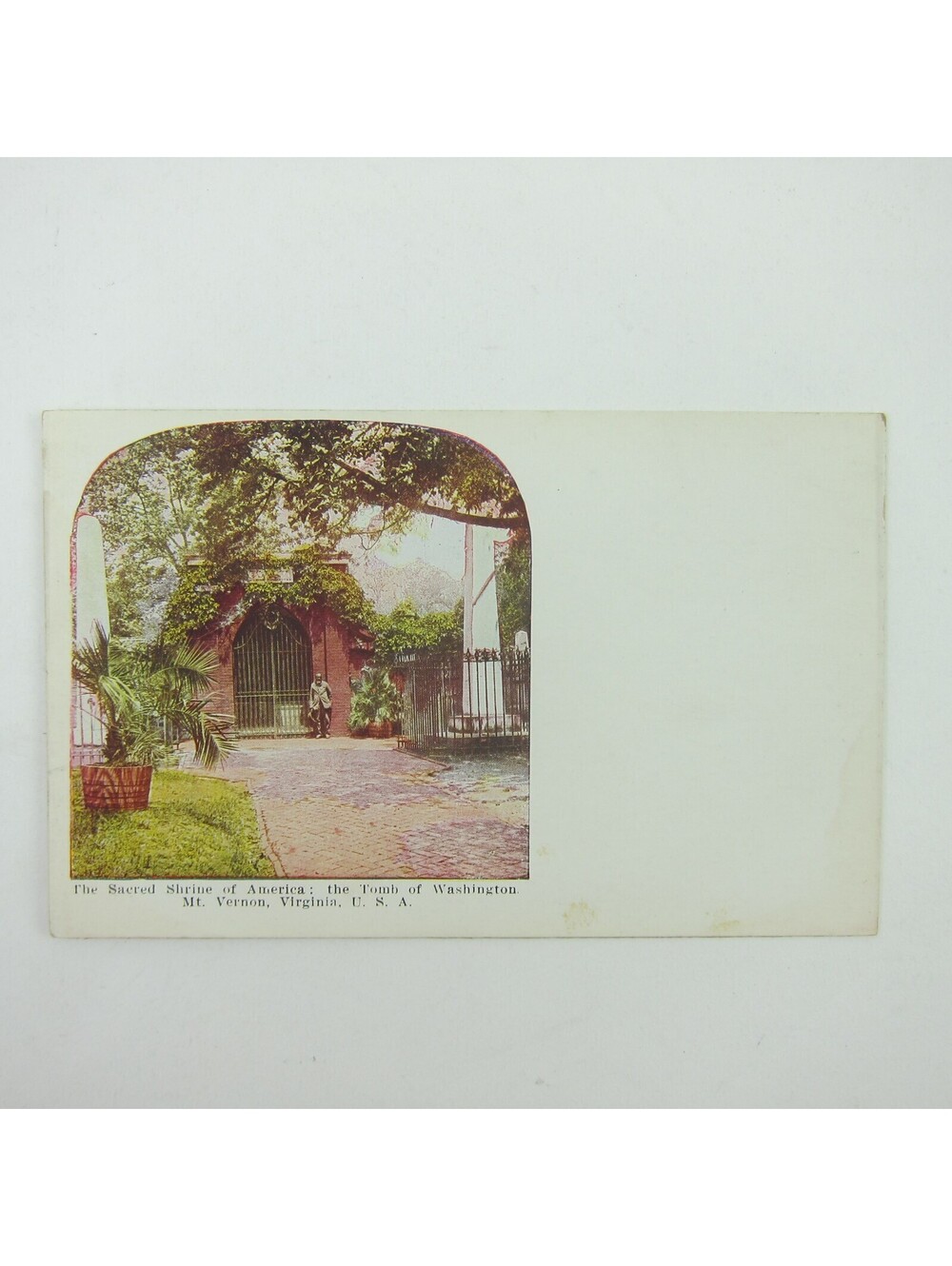 Postcard Tomb of Washington Mt. Vernon Virginia Sacred Shrine Antique Unposted